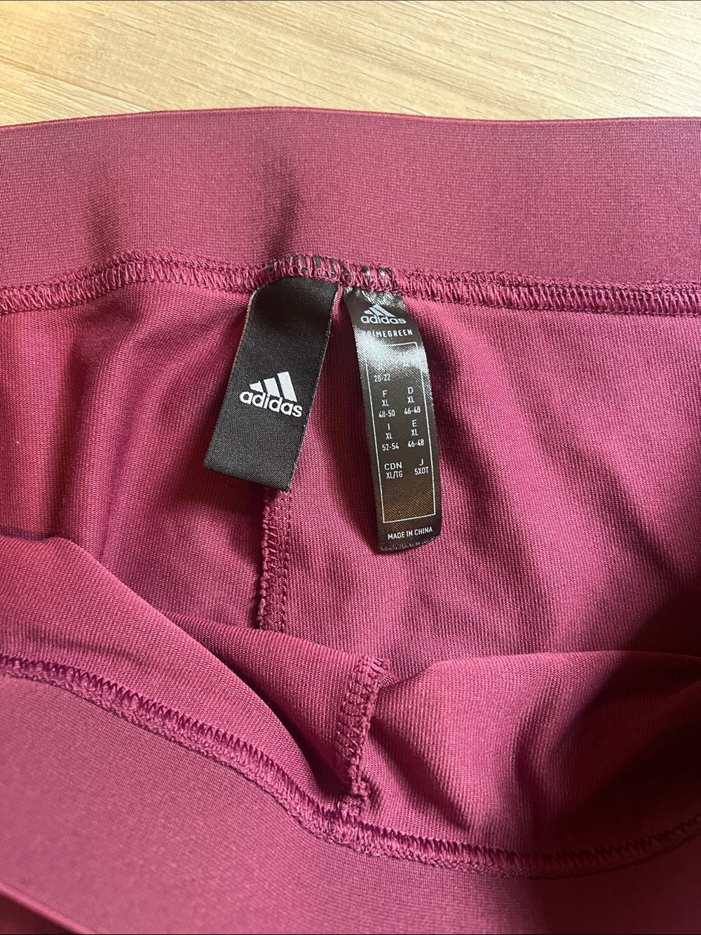 adidas Burgundy High-Waist Performance Leggings XL - Picture 2 of 8